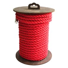 Хлопковая веревка для шибари, на катушке красный 10м 