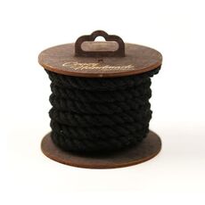 Веревка из хлопка на катушке черная, 3 м 