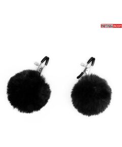 Зажимы для сосков с черным пушком 