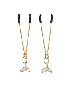 Зажимы на соски золотого цвета с "бриллиантиками" 