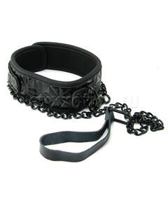 Ошейник с поводком "COLLAR WITH LEASH" Black 