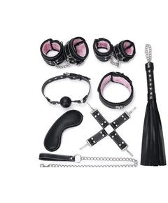 БДСМ набор 7 предметов, черно-розовый 