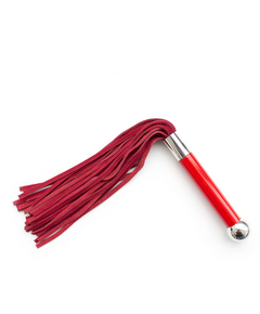 Флоггер с тяжелой рукоятью и плетью под замш 