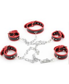 Набор бандажный на цепи "Угнетение" черно-красный 