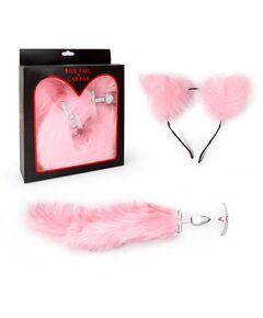 Набор (хвост, ушки), розовый 