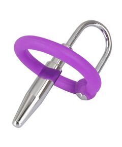 Уретральный стимулятор с силиконовым кольцом под головку 