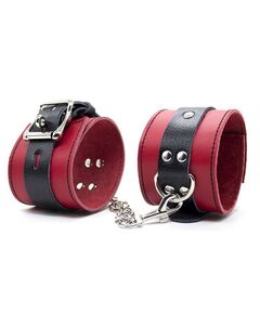 Наручники кожаные с черным ремешком 