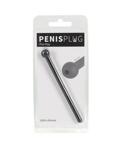Полый уретральный расширитель с ограничителем "Penis Plug Piss Play" 