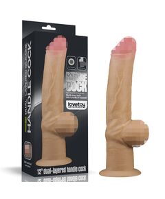 Фаллоимитатор на присоске Dual Layered Handle Cock "12.0" 