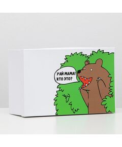 Подарочная коробка с приколами "Кто это?", 30,5 х 20 х 13 см 