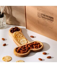 Блюдо для подачи «L», в подарочной коробке, береза, 25×16,5×1,8см 