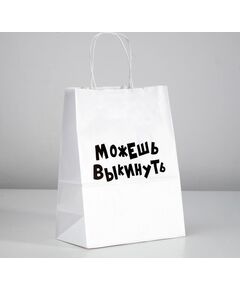 Пакет подарочный с приколами «Можешь выкинуть», 24 х 14 х 30 см 