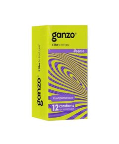 Презервативы ультратонкие Ganzo Sense, 12 шт 