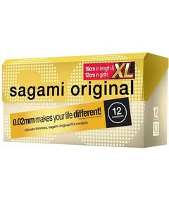 Презервативы Sagami Original 002 Extra Large полиуретановые, увеличенного размера 12 шт 