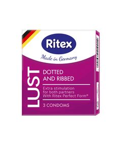 Презервативы рифленые с пупырышками Ritex Lust № 3, 3 шт 