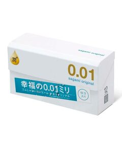 Ультратонкие презервативы Sagami Original 0.01 Extra Lub, 12 шт 