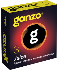 Презервативы Ganzo Juice, ароматизированные, латекс, 18 см, 3 шт 