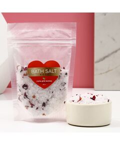 Соль для ванны с лепестками роз Bath salt, 150 г, ЧИСТОЕ СЧАСТЬЕ 