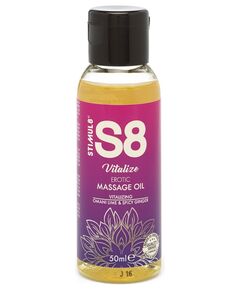 Массажное масло S8 Massage Oil Vitalize с ароматом лайма и имбиря - 50 мл 