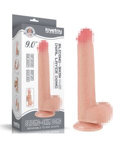Фаллоимитатор Sliding Skin Dong с подвижной кожей, 16 см 