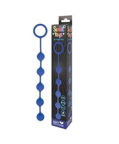 Анальная цепочка с кольцом-ограничителем 