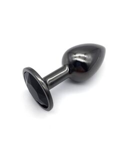 Анальная пробка с чёрным кристаллом, S 