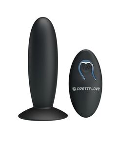 Анальная пробка с вибрацией и пультом Д/У, рабочая длина 10 см 