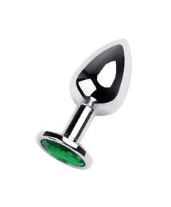 Анальная пробка с зелёным кристаллом, М 