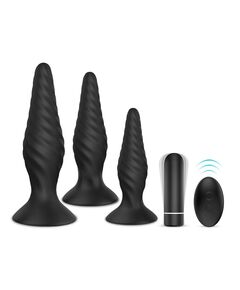 Набор анальных пробок с вибратором Creams-RCT с пультом д\у 