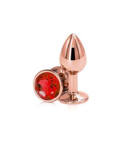 Анальная пробка с красным кристаллом, S 