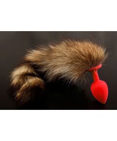Анальный хвостик северного енота, красная пробка, 2.7см 