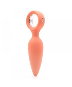 Анальная вибропробка KisToy Orville Orange, диаметр 30мм 