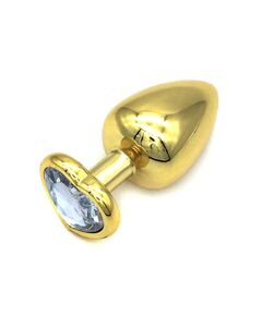 Анальная страза золото метал кристальная страза 9,6см/4,2см 