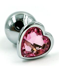 Анальная пробка с розовый сердце, S 