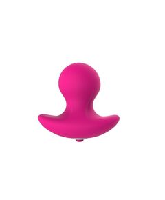 Розовая анальная пробка со съемной вибропулей  "IMAX" 