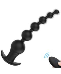 Анальная цепочка с вибрацией и пультом Tower RCT 