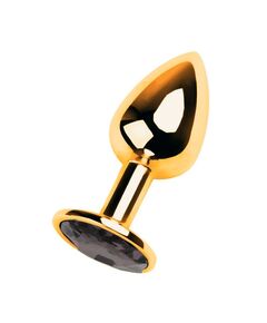 Анальная пробка с черным кристаллом, M 