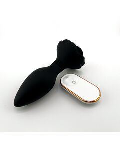 Анальная вибропробка с пультом Mornin Glory RCT Black 