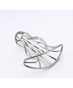 Металлическая анальная пробка рельефная L 