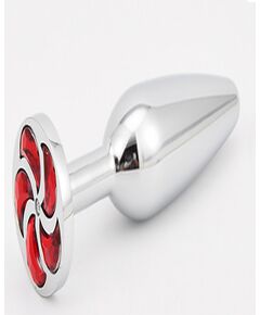 Анальная пробка красная вытянутая 10.8 см 