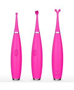 Ультратонкий вибростимулятор "sparkle" с набором насадок 