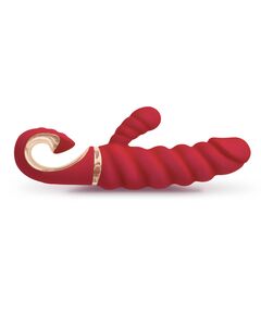 Gvibe Gcandy Mini - Витой вибратор с клиторальным стимулятором, 19х3.5 см 