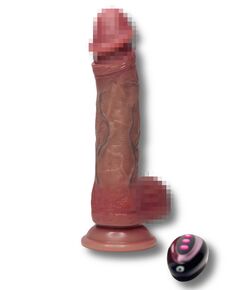 УЦЕНКА! Реалистичный вибратор с возвратно-поступательными движениями, с пультом Д/У и функцией нагре 