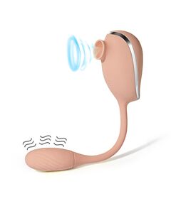 Виброяйцо с вакуумной стимуляцией Dr.Sucking розовый 