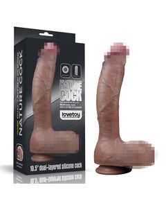 Ультра-реалистичный фаллоимитатор Dual layered Platinum Silicone Cock 20см 