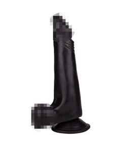 Фаллоимитатор чёрный на присоске в ламинате 