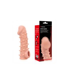 Насадка на фаллос с бугорками и отверстием для мошонки COCK SLEEVE CS.005 Large 