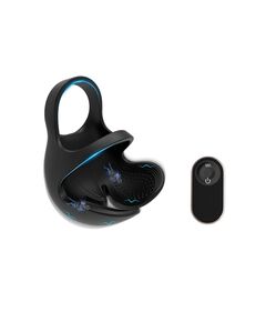 Эрекционное кольцо с поддержкой для мошонки и вибрацией "Chad-RCT" 