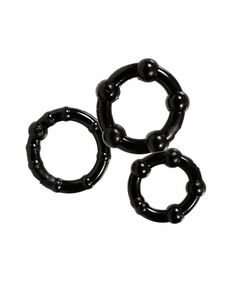 Набор из 3-х эрекционных колец черные 