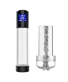 Автоматическая вакуумная помпа с двумя насадками и ЖК-дисплеем 